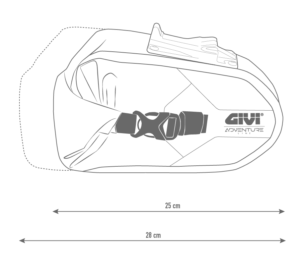 Dimensioni GIVI BIKE GATEWAY, borsa da sottosella impermeabile ideale per uscite gravel o mtb